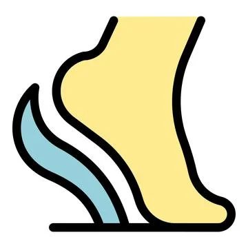 Orthopedic insole correcting flat foot condition icon Stock Illustration