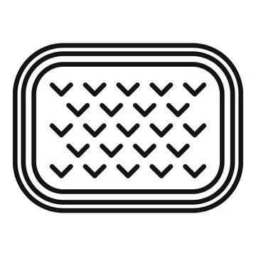 Orthopedic mattress with repeating pattern for comfortable sleeping Stock Illustration