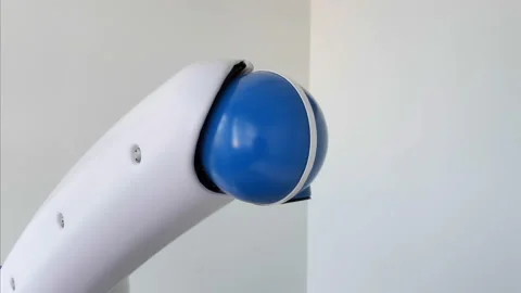 Orthopedic medical laser machine while work on cervical pain therapy,healthcare Stock Footage 156646815