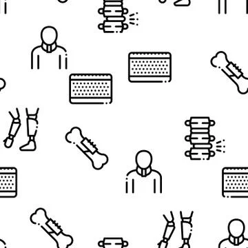Orthopedic Seamless Pattern Vector Stock Illustration