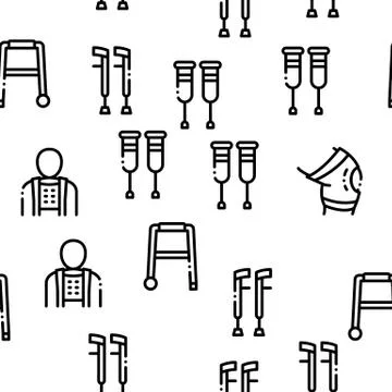 Orthopedic Seamless Pattern Vector イラスト素材