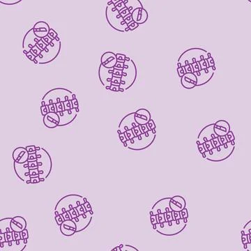 Orthopedic surgery line seamless pattern Stock Illustration