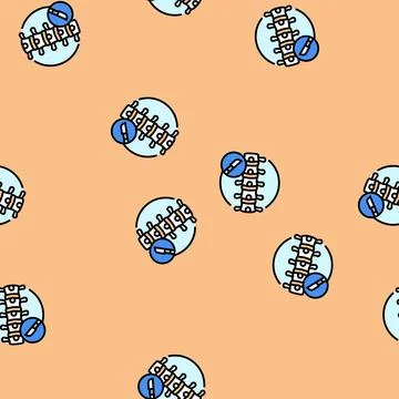 Orthopedic surgery vector seamless pattern Stock Illustration