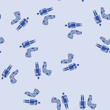 Orthopedic technician glyph seamless pattern Stock Illustration