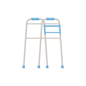 Orthopedic walker for disabled or elderly people flat style Illustration