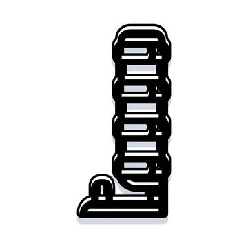 Orthopedic walking boot assisting foot injury recovery Stock Illustration