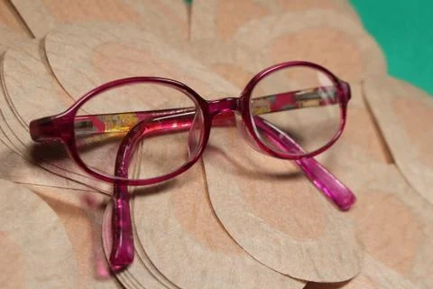 Orthoptic Eye Patch for occlusion therapy with child´s glasses Stock Photos