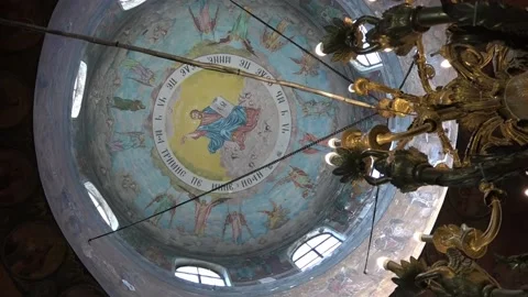 Ortodox church inside image Stock Footage 130863156