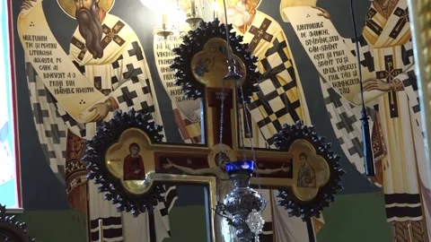 Ortodox church inside image 库存影片 130863200