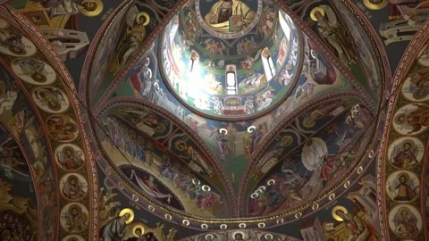Ortodox church inside image Stock Footage 130863258