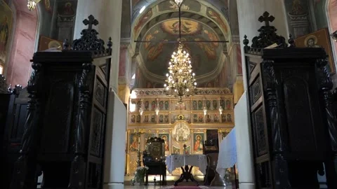 Ortodox church inside image 库存影片 130863488