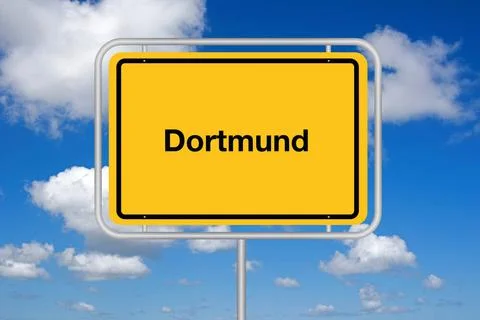 Ortschild, Ortstafel, Dortmund McPKST *** Place name sign, Dortmund McPKST... Stock Photos