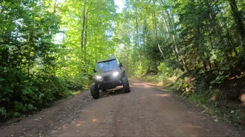 ORV Group on Trail Stock Footage 243214342