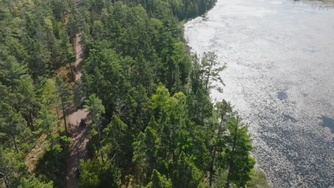 ORV Through Trees Stock Footage 243213643