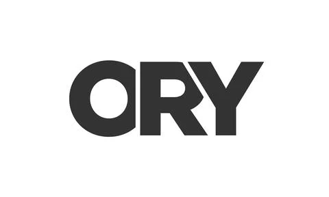 ORY logo design template with strong and modern bold text. Initial based ve.. Stock Illustration