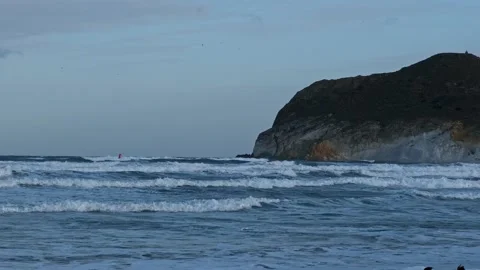 Os genoveses beach in cabo de gata natural park almeria spain 库存影片 232952889