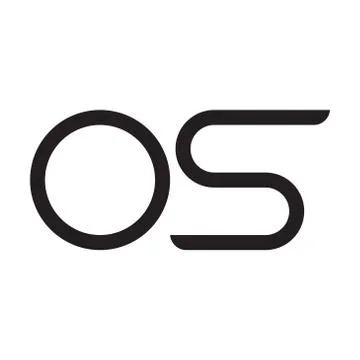 Os initial letter vector logo icon Illustrazione stock