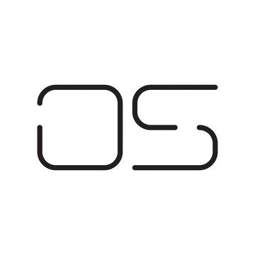 Os initial letter vector logo icon Stock Illustration