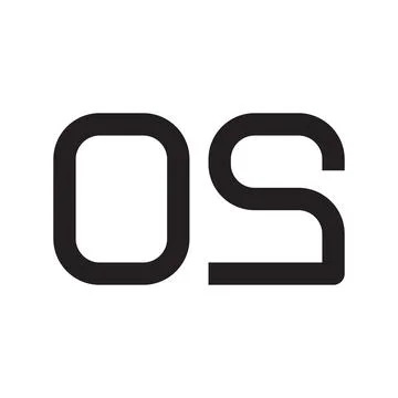 Os initial letter vector logo icon Stock Illustration