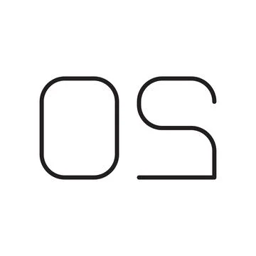 Os initial letter vector logo icon Stock-Illustration