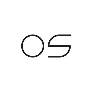 Os initial letter vector logo icon Ilustração Stock