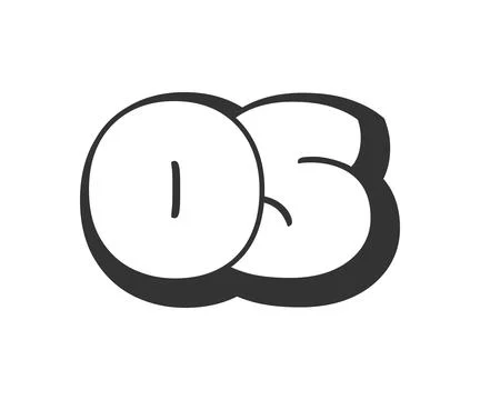 OS logo, bubble comic lettering, rounded in graffiti style black and white .. Stock Illustration