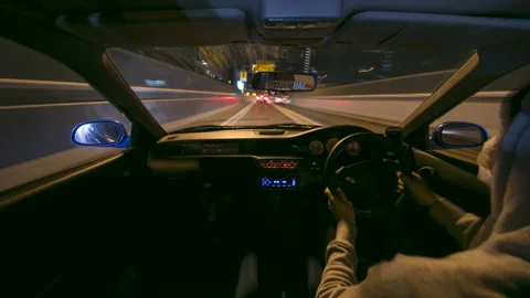 Osaka Car Driving Timelapse Stock Footage 234684955