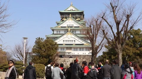 Osaka Castle Stock Footage 100634636