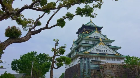 Osaka Castle, Japan Stock Footage 110754601