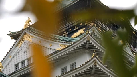Osaka Castle, Japan Stock Footage 120318695