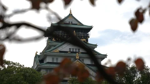 Osaka Castle, Japan Video stock 120318757