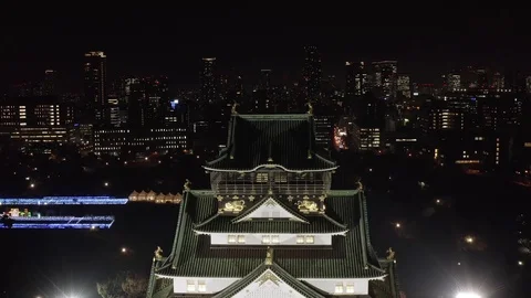 Osaka Castle Night A Vidéo 102179293