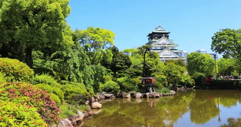 Osaka Castle Park Stock Footage 295765221