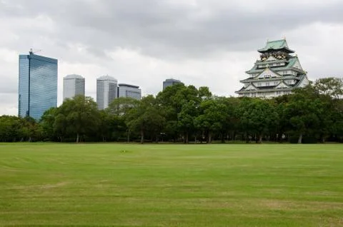Osaka castle Stock Photos