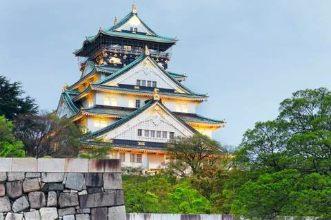 Osaka castle Stock Photos