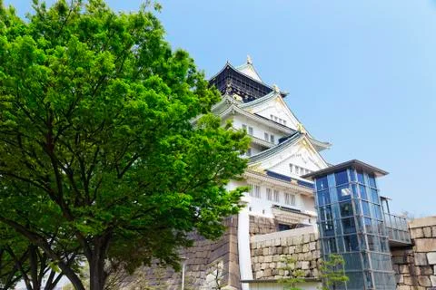 Osaka castle Stock Photos