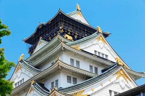 Osaka castle Stock Photos