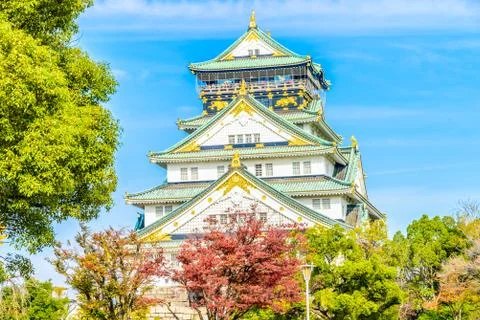 Osaka castle Foto stock