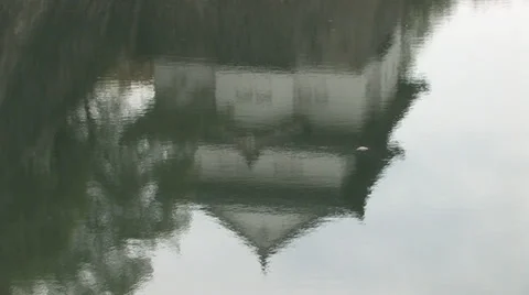 Osaka Castle Reflection in the Moat Video stock 39458430