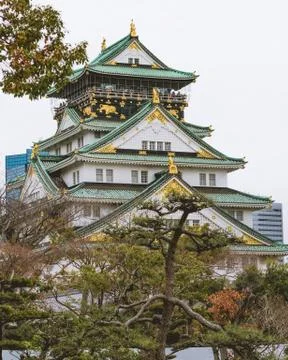 Osaka Castle in Spring Foto stock