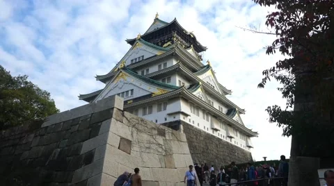 Osaka castle time-lapse 4K Vídeo Stock 57329403