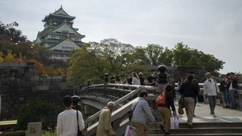 Osaka Castle Timelapse Stock Footage 234679274