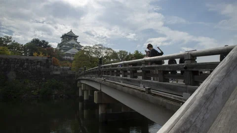 Osaka Castle Timelapse Stock Footage 234679497