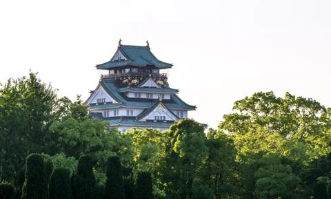 Osaka castle view Stock Photos