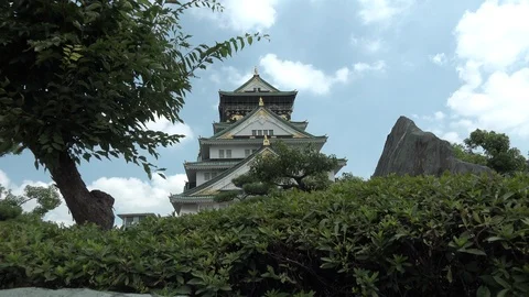 The Osaka Castle zoom in Stock Footage 94419794
