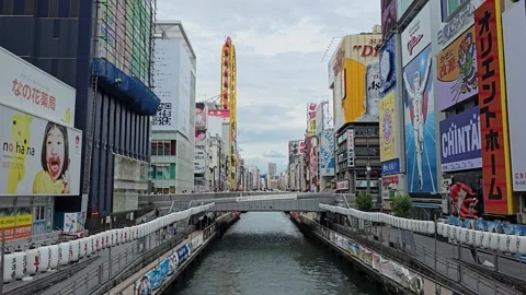 Osaka - Dotonbori, Neon Lights, Vibrant Entertainment District [8K] 動画素材 282157069