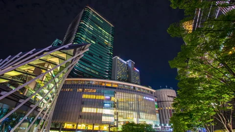 Osaka Japan. Hyperlapse of the Grand Front, Umeda Station Osaka Stock Footage 277405945