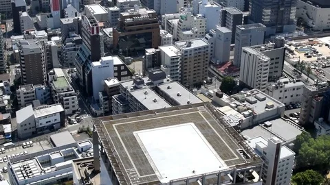 Osaka landscape view from observatory Stock Footage 79274952