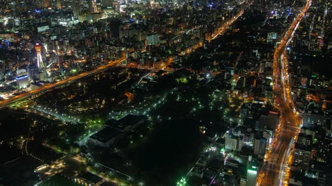Osaka Metropolis Scene Top View Japan Timelapse Stock Footage 116760852