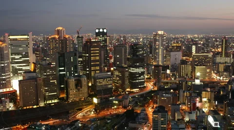 Osaka at night Stock Footage 931450